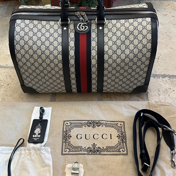 Gucci Savoy Gigi supreme large duffel bag made in Italy NWT - Picture 3 of 11